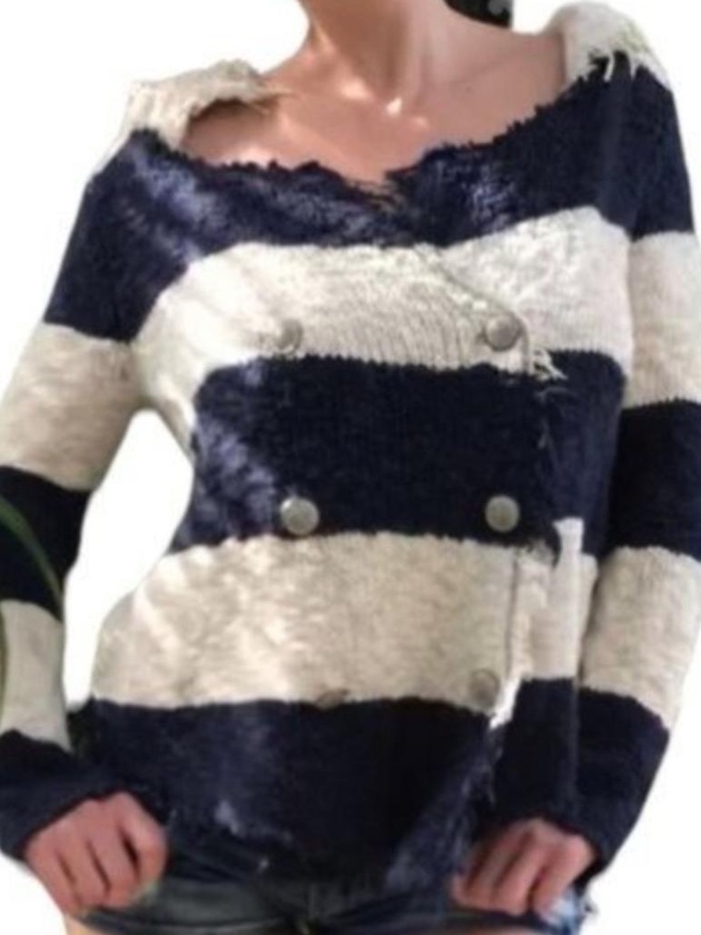 Free people distressed sweater